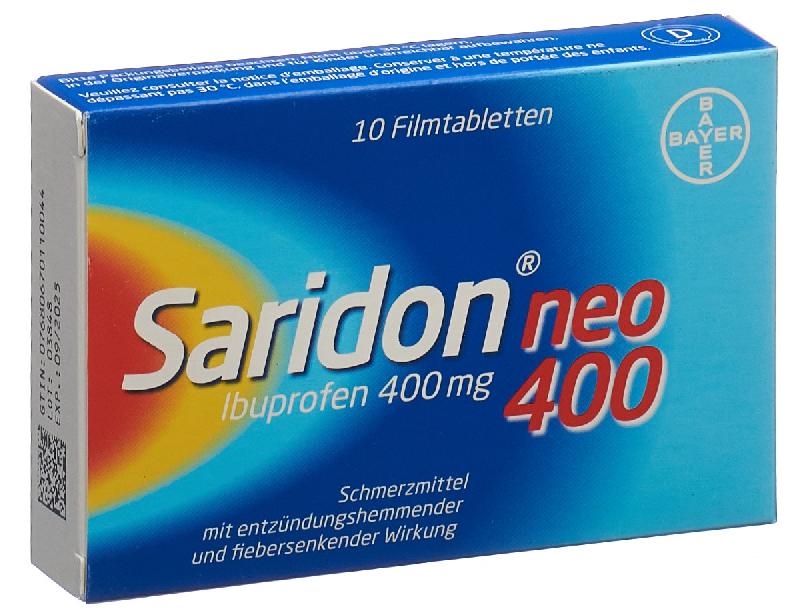 SARIDON neo Filmtabl 400 mg 10 Stk