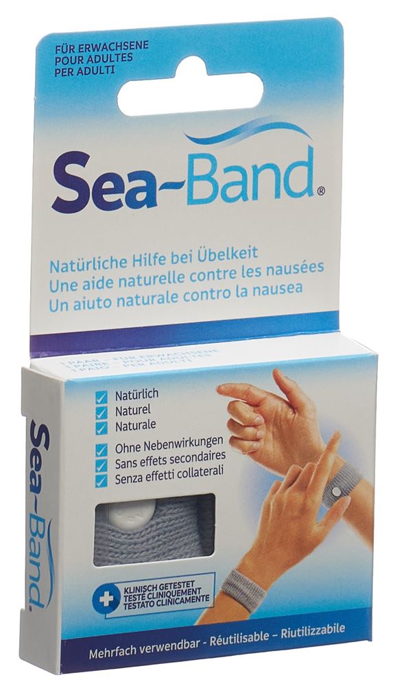 SEA-BAND Akupressurband Erw grau 1 Paar