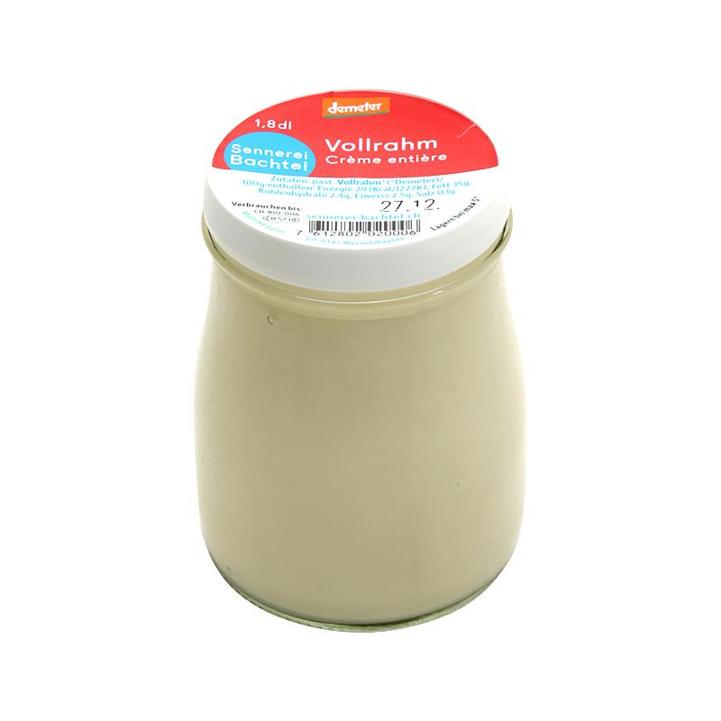 Sennereibachtel Vollrahm Past. Glas Demeter