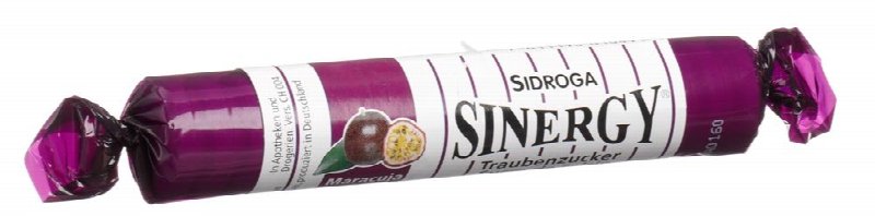 SINERGY Traubenzucker Maracuja Rolle 40 g