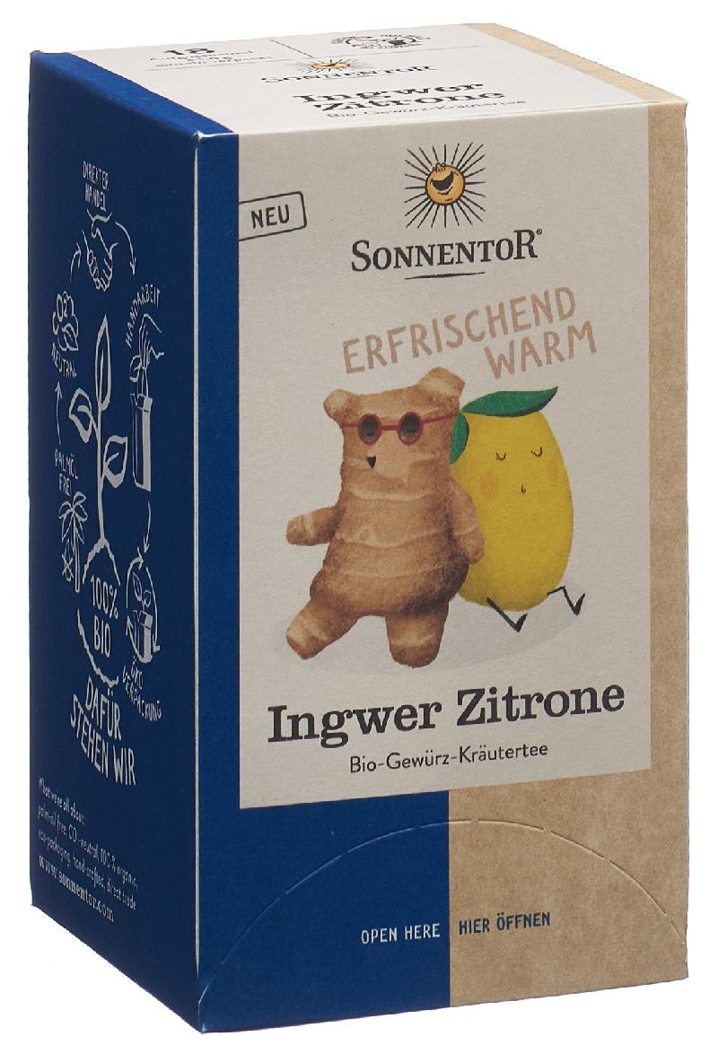 SONNENTOR Ingwer Zitronen Tee BIO Btl 18 Stk