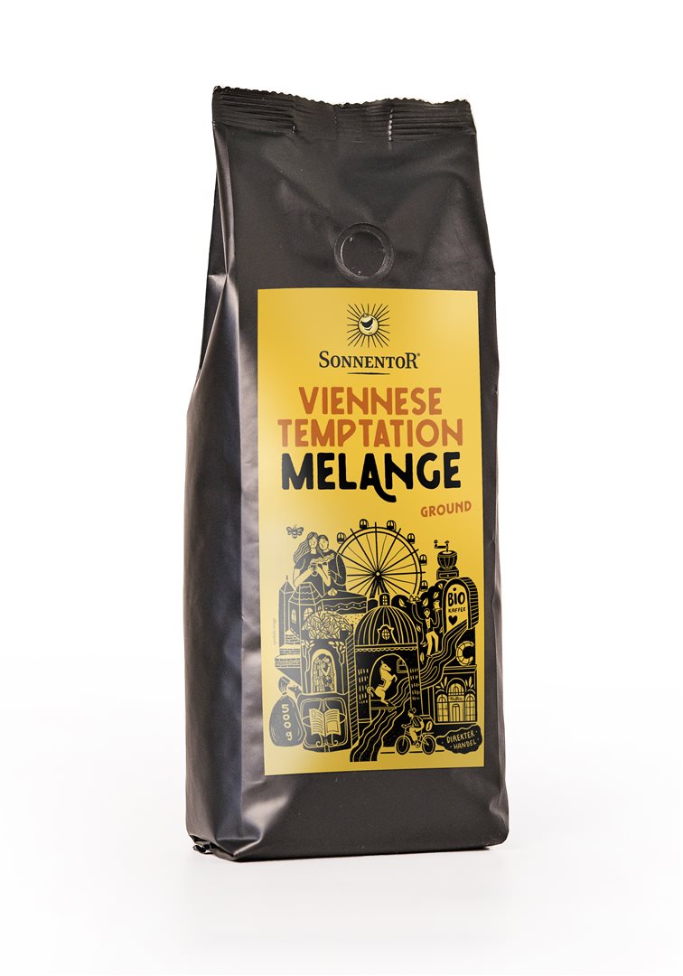 SONNENTOR Kaffee Melange Bohnen gemahlen BIO 500 g
