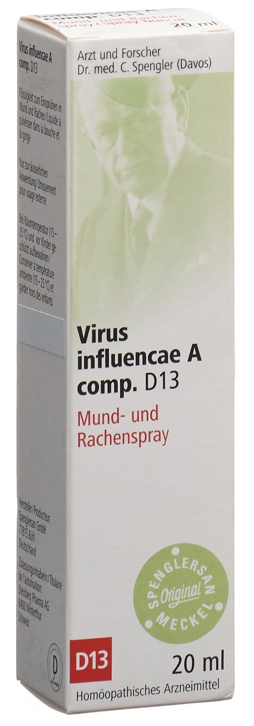 SPENGLERSAN Virus infl A comp D 13 Rachenspr 20 ml