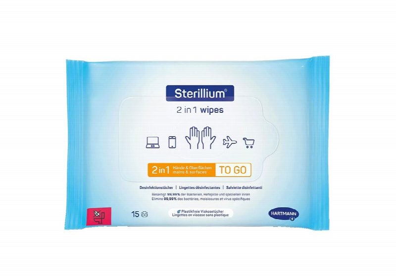 STERILLIUM 2in1 Wipes 15 Stk