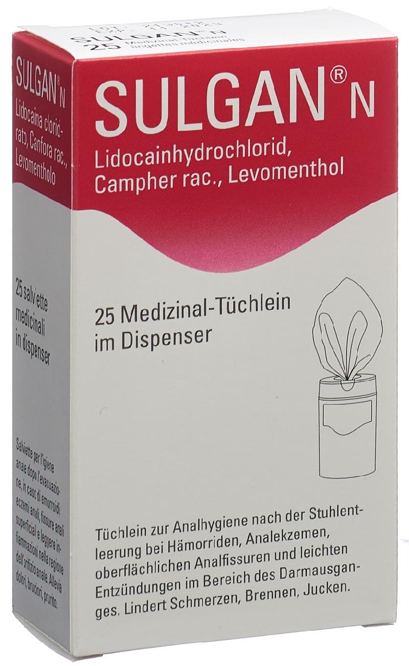 SULGAN-N Medizinal-Tüchlein in Dispenser 25 Stk