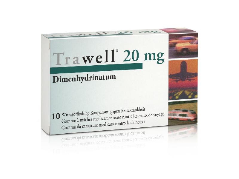 TRAWELL Kaugummi Dragées 20 mg 10 Stk