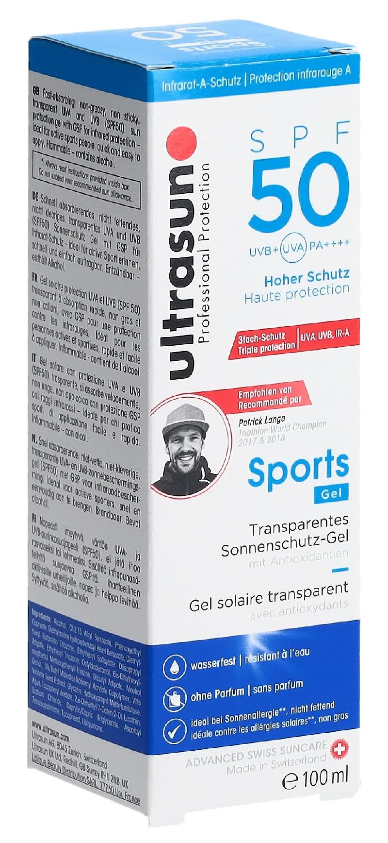ULTRASUN Sports Gel SPF 50 Fl 200 ml