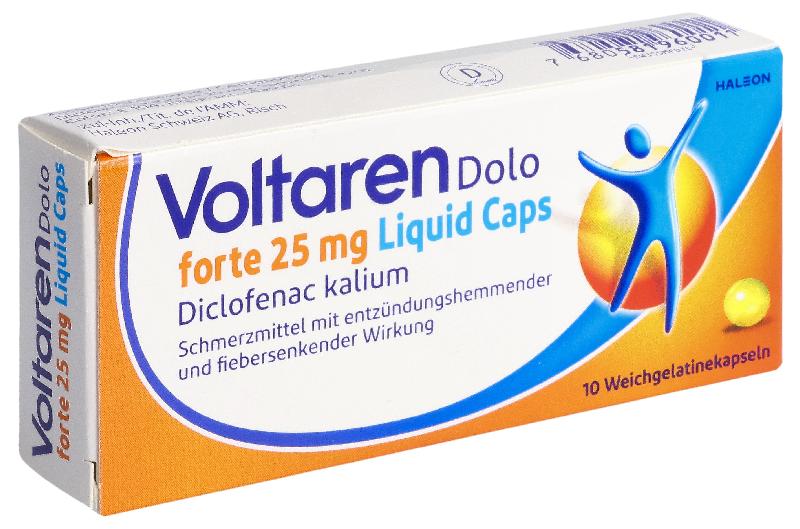 VOLTAREN DOLO forte Liquid Caps 25 mg 10 Stk