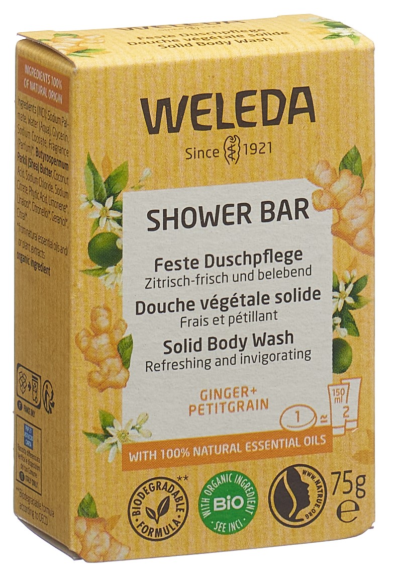 WELEDA Feste Duschpflege Ginger Petitgr 75 g