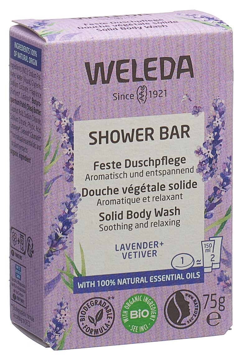 WELEDA Feste Duschpflege Lavender Vetiver 75 g