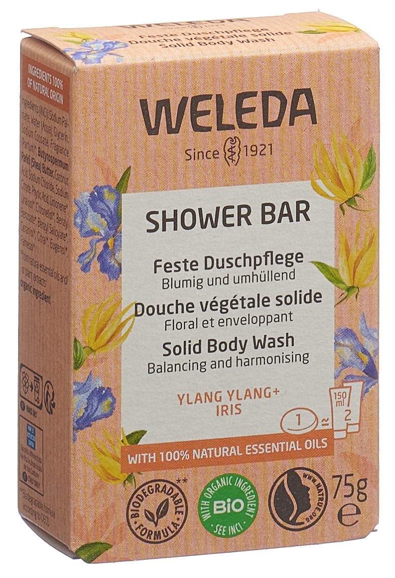 WELEDA Feste Duschpflege Ylang Yla Iris 75 g