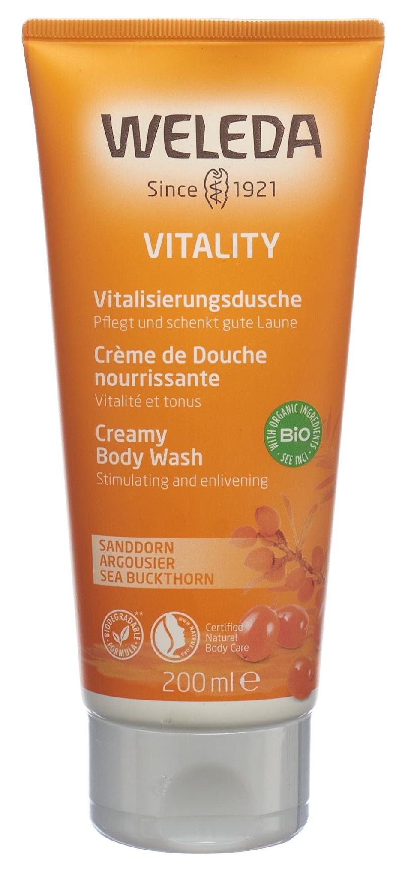 WELEDA Shower Cream Vitality Sanddorn 200 ml