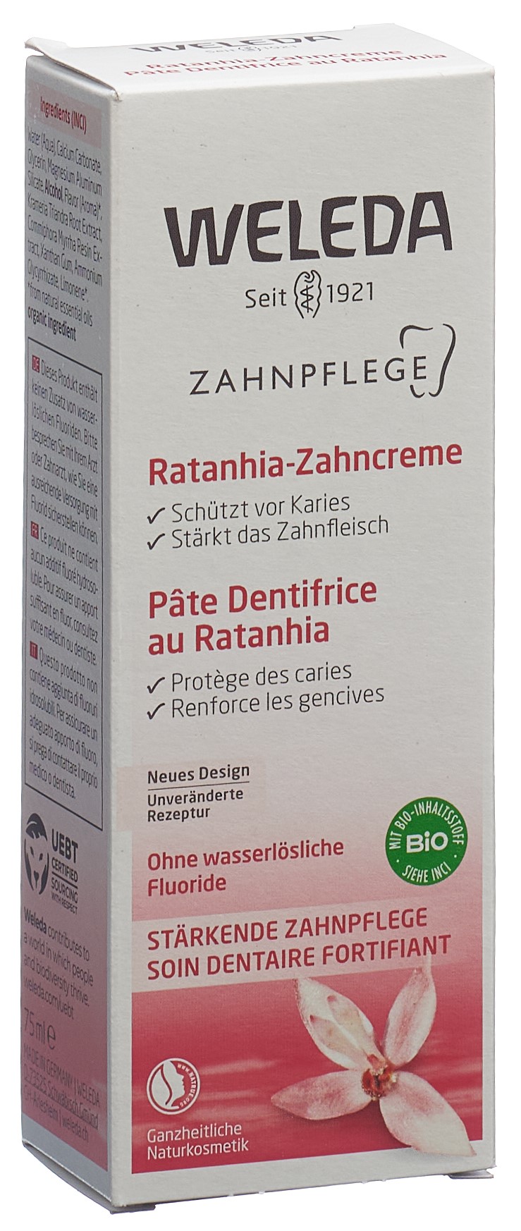 WELEDA Zahncreme Ratanhia Tb 75 ml
